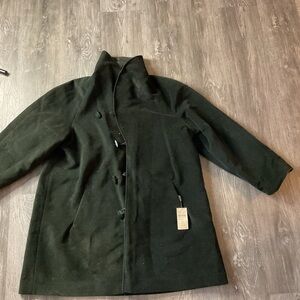 Coldwater creek dark  Green reversible Wool Coat
